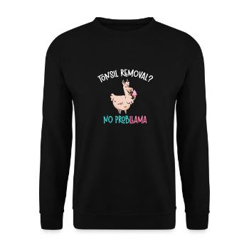 Amygdalectomie, récupération, amygdalectomie - Sweat-shirt Unisexe - noir - Devant - Alina (178cm) & Michal (187cm)