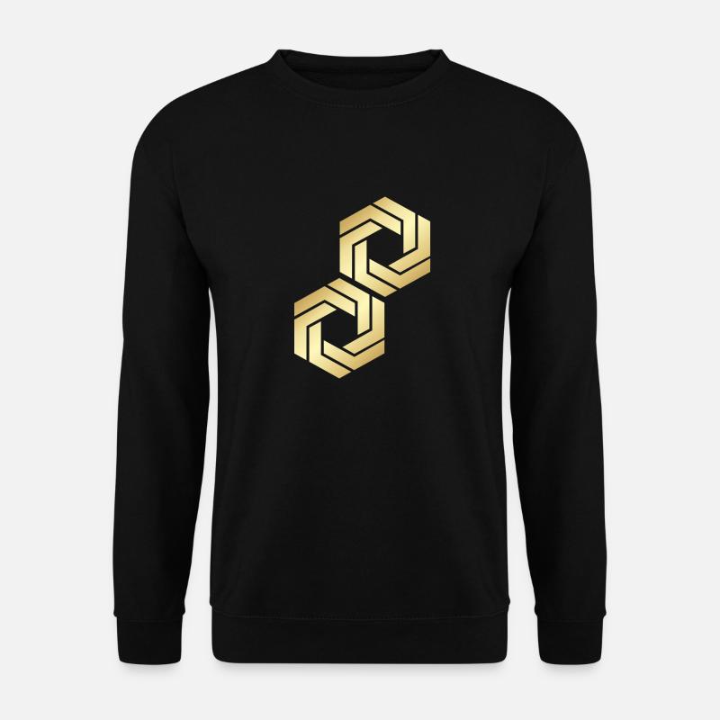 HEXAGON - Unisex Sweatshirt - black