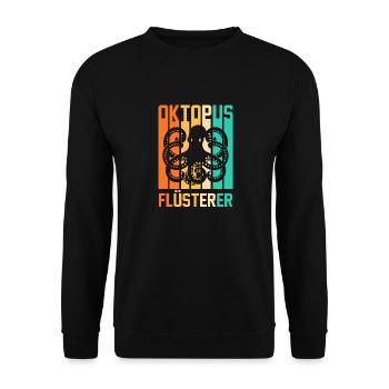 Tintenfisch Oktopus - Unisex Pullover - Schwarz - Vorne - Alina (178cm) & Michal (187cm)