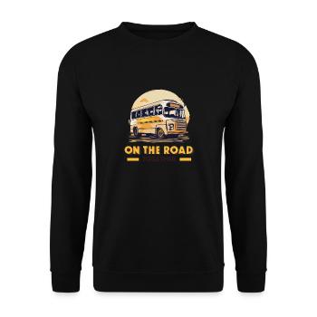 ON THE ROAD TOGETHER - Unisex Pullover - Schwarz - Vorne - Alina (178cm) & Michal (187cm)