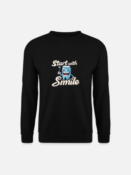 Start With Smile - Unisex Sweatshirt - black