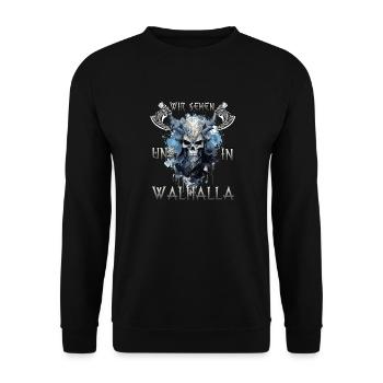 RagnarökCraft Das Geschenk für Ragnarök-Anbeter - Unisex Pullover - Schwarz - Vorne - Alina (178cm) & Michal (187cm)