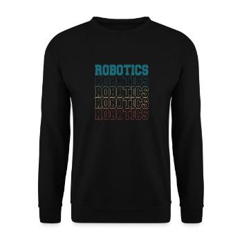 Robotics Cool Retro Build Robot Droid Builder - Unisex Sweatshirt - black - Front - Alina (178cm) & Michal (187cm)