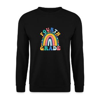 Quatrième année 4e arc-en-ciel enseignant élève 100 jours - Sweat-shirt Unisexe - noir - Devant - Alina (178cm) & Michal (187cm)