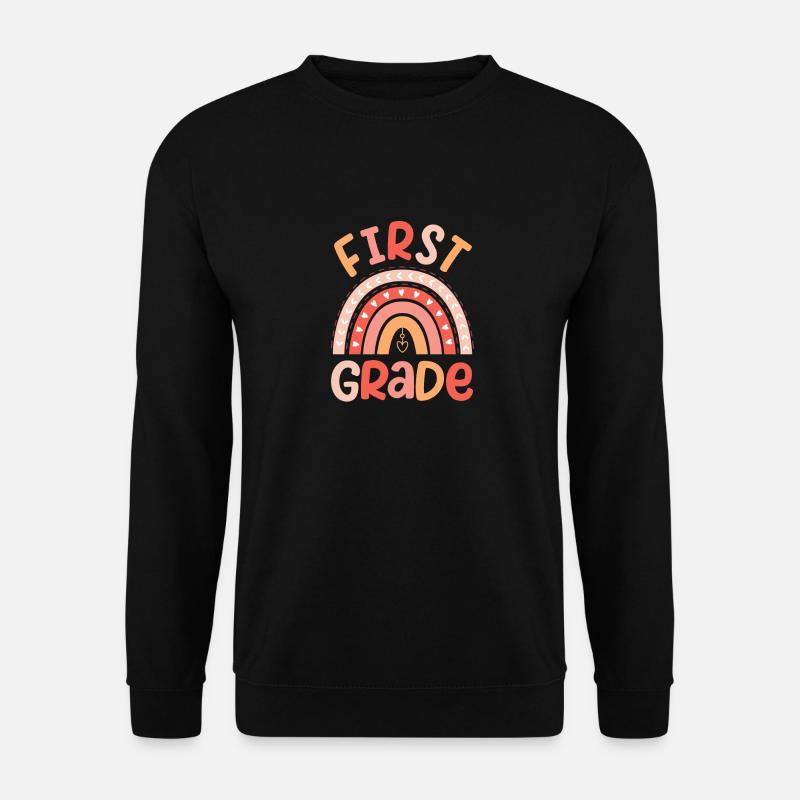 Erste Klasse, 1. Mannschaft, Regenbogenlehrer - Unisex Pullover - Schwarz