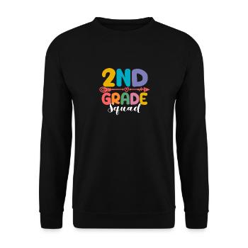 2nd Grade Squad Second Teacher Student 100th Day - Unisex Pullover - Schwarz - Vorne - Alina (178cm) & Michal (187cm)