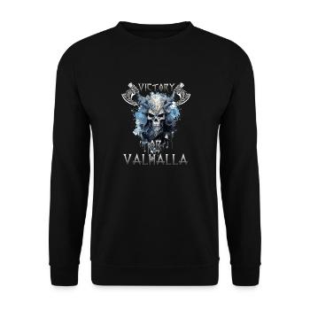 Valhalla Warrior The gift for fans of Odin. - Unisex Sweatshirt - black - Front - Alina (178cm) & Michal (187cm)