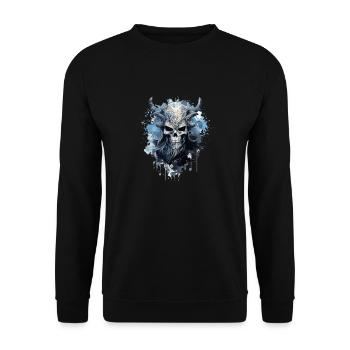 Cadeau de guerrier Valhalla pour les Fans de Viking - Sweat-shirt Unisexe - noir - Devant - Alina (178cm) & Michal (187cm)