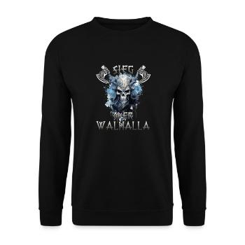 Cadeau pour les amoureux des guerriers nordiques - Sweat-shirt Unisexe - noir - Devant - Alina (178cm) & Michal (187cm)