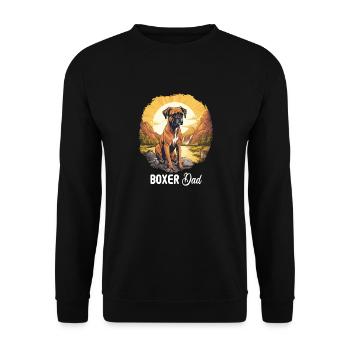 Chien Boxer - Sweat-shirt Unisexe - noir - Devant - Alina (178cm) & Michal (187cm)