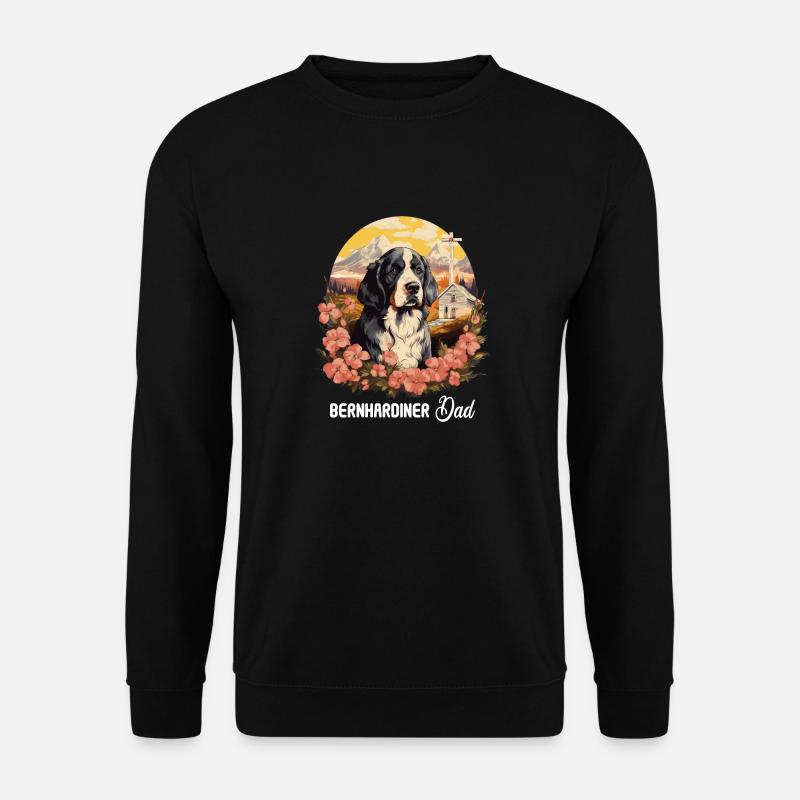 Hund Bernhardiner - Unisex Pullover - Schwarz