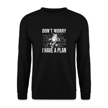 Les enfants j’ai un plan de robotique scolaire construisent un robot - Sweat-shirt Unisexe - noir - Devant - Alina (178cm) & Michal (187cm)