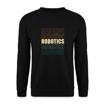 Vintage Droid Builder Retro Build Robot Robotics - Unisex Sweatshirt - black - Front - Alina (178cm) & Michal (187cm)