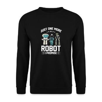 Droid Builder Juste un robot de plus, je vous le promets, drôle - Sweat-shirt Unisexe - noir - Devant - Alina (178cm) & Michal (187cm)