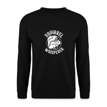 Cool Squirrel Whisperer Animal Forest Rodent - Unisex Sweatshirt - black - Front - Alina (178cm) & Michal (187cm)