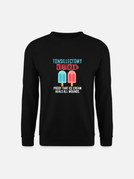Tonsillectomy, recovery, tonsillectomy - Unisex Sweatshirt - black