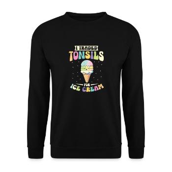 Amygdalectomie, récupération, amygdalectomie - Sweat-shirt Unisexe - noir - Devant - Alina (178cm) & Michal (187cm)