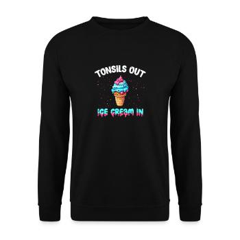 Amygdalectomie, récupération, amygdalectomie - Sweat-shirt Unisexe - noir - Devant - Alina (178cm) & Michal (187cm)