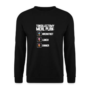Amygdalectomie, récupération, amygdalectomie - Sweat-shirt Unisexe - noir - Devant - Alina (178cm) & Michal (187cm)