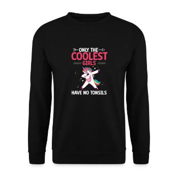 Amygdalectomie, récupération, amygdalectomie - Sweat-shirt Unisexe - noir - Devant - Alina (178cm) & Michal (187cm)