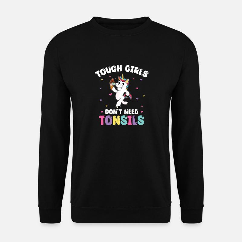 Tonsillectomy, recovery, tonsillectomy - Unisex Sweatshirt - black