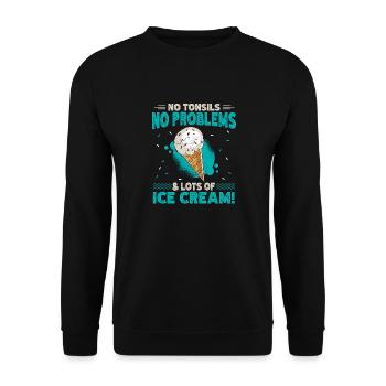 Amygdalectomie, récupération, amygdalectomie - Sweat-shirt Unisexe - noir - Devant - Alina (178cm) & Michal (187cm)