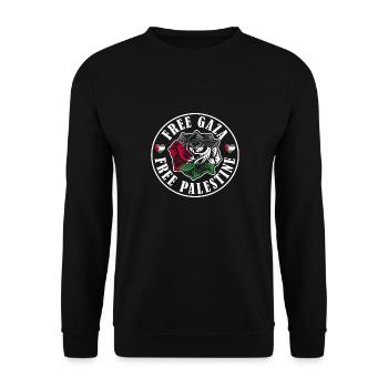 Drapeau de la Palestine Drapeau - Sweat-shirt Unisexe - noir - Devant - Alina (178cm) & Michal (187cm)