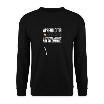 Appendectomy Appendicitis - Unisex Sweatshirt - black - Front - Alina (178cm) & Michal (187cm)