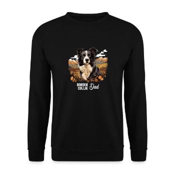 Chien Border Collie - Sweat-shirt Unisexe - noir - Devant - Alina (178cm) & Michal (187cm)