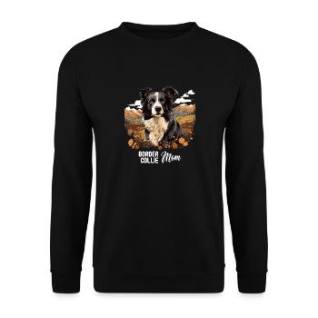 Chien Border Collie - Sweat-shirt Unisexe - noir - Devant - Alina (178cm) & Michal (187cm)