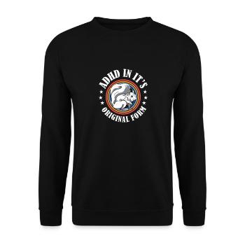 TDAH dans sa forme originale Cool Forest Animal Squi - Sweat-shirt Unisexe - noir - Devant - Alina (178cm) & Michal (187cm)