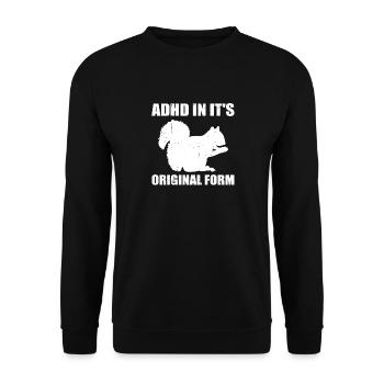 Animal Cool Forest TDAH dans sa forme originale Squi - Sweat-shirt Unisexe - noir - Devant - Alina (178cm) & Michal (187cm)