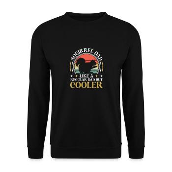 Funny Squirrel Dad Retro Men Vintage - Unisex Sweatshirt - black - Front - Alina (178cm) & Michal (187cm)