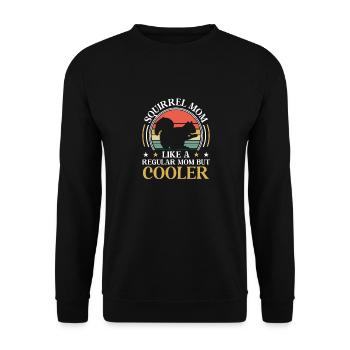 Retro Forest Animal Women Vintage Squirrel Mom - Unisex Sweatshirt - black - Front - Alina (178cm) & Michal (187cm)