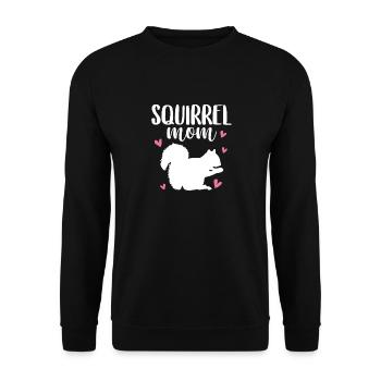Squirrel Mom Mother's Day Women Rodent Forest Anim - Unisex Sweatshirt - black - Front - Alina (178cm) & Michal (187cm)