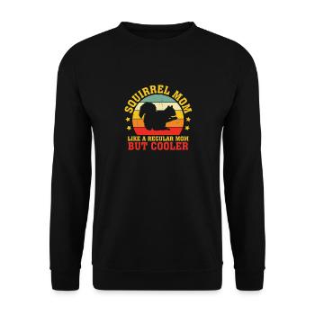 Retro Squirrel Mom Vintage Forest Animal Mother - Unisex Sweatshirt - black - Front - Alina (178cm) & Michal (187cm)