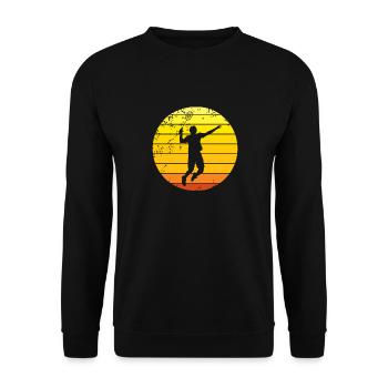 Badminton Badmintonspieler - Unisex Pullover - Schwarz - Vorne - Alina (178cm) & Michal (187cm)