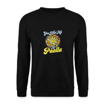 You Had Me At Paella Espana Rice Dish Food - Unisex Sweatshirt - black - Front - Alina (178cm) & Michal (187cm)
