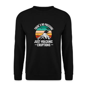 Vulkanologe, Vulkanologie, Geologe, Geologie - Unisex Pullover - Schwarz - Vorne - Alina (178cm) & Michal (187cm)