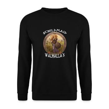 Walhalla Maidens Das Geschenk heldenhafte Frauen - Unisex Pullover - Schwarz - Vorne - Alina (178cm) & Michal (187cm)