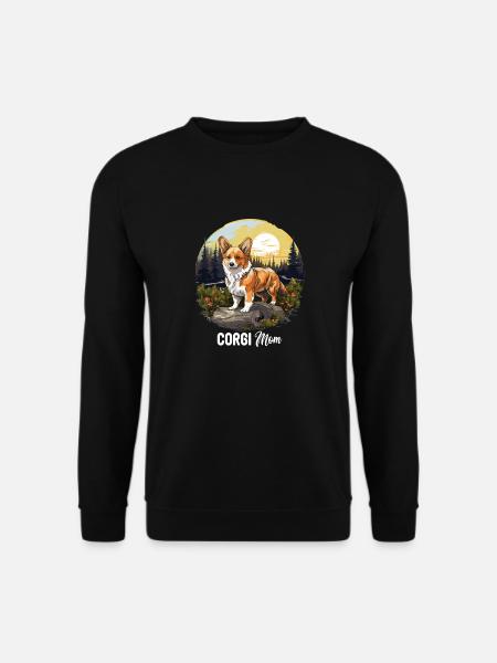 Dog Corgi - Unisex Sweatshirt - black