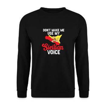 Sicily Flag Italy Sicily - Unisex Sweatshirt - black - Front - Alina (178cm) & Michal (187cm)