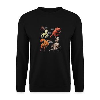 Exploring Fascinating Octopus Species - Unisex Sweatshirt - black - Front - Alina (178cm) & Michal (187cm)