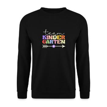 Équipe Maternelle Drôle 100 Jours Professeur D’école - Sweat-shirt Unisexe - noir - Devant - Alina (178cm) & Michal (187cm)