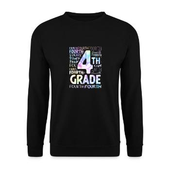 Tie Dye 4th Grade Typography Team Fourth Grade - Unisex Sweatshirt - black - Front - Alina (178cm) & Michal (187cm)