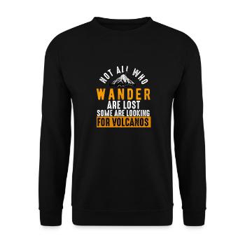 Vulkanologe, Vulkanologie, Geologe, Geologie - Unisex Pullover - Schwarz - Vorne - Alina (178cm) & Michal (187cm)