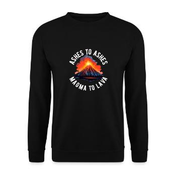 Vulkanologe, Vulkanologie, Geologe, Geologie - Unisex Pullover - Schwarz - Vorne - Alina (178cm) & Michal (187cm)