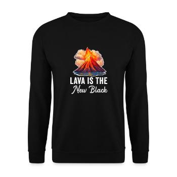 Vulkanologe, Vulkanologie, Geologe, Geologie - Unisex Pullover - Schwarz - Vorne - Alina (178cm) & Michal (187cm)
