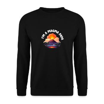 Vulkanologe, Vulkanologie, Geologe, Geologie - Unisex Pullover - Schwarz - Vorne - Alina (178cm) & Michal (187cm)
