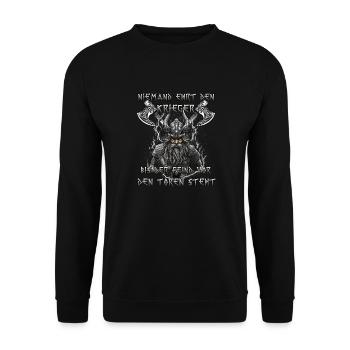 Walhalla Erbe Geschenk für Wikinger Fans - Unisex Pullover - Schwarz - Vorne - Alina (178cm) & Michal (187cm)